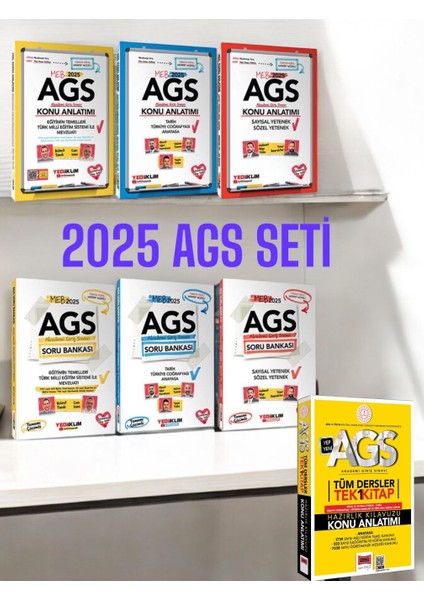 2025 Meb Ags Konu Anlatımı Soru Bankası 7'li Set-Yargı Yayınları 2025 Ags Tüm Dersler Konu Anlatımı