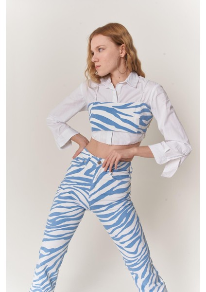 Blues Büstiyer Mavi