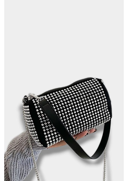 Işıltılı Taş Detaylı Zincir Askılı El ve Omuz Kadın Çanta modelleri