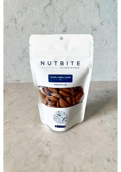 Nutbıte Premium Çiğ Badem Içi 100GR - Taptaze Yeni Mahsül - Sağlıklı Atıştırmalık