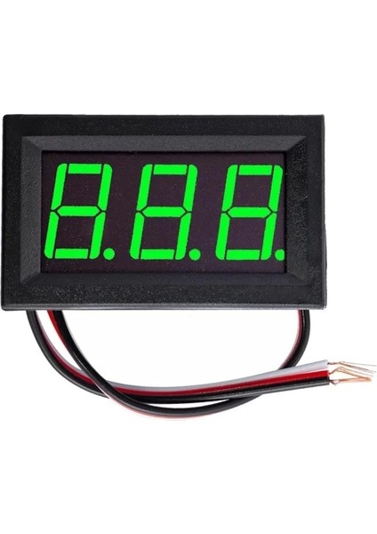 Digital Voltmetre 0.56 Inc Dc 0-30V Yeşil 3 Telli Panel Tip