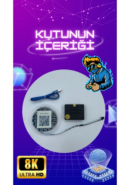 Hue Gradient Ambilight Box LED Dahil Ekran Boyutları (27" ile 29" Inç Arası)