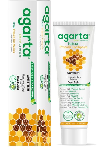 Doğal Florürsüz Propolis Diş Macunu 100 ml (2 Adet)