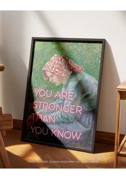 You Are Stronger Than You Know - Seated Peasant Woman Poster By Camille Pissarro Çerçeveli-Çerçevesiz Poster fiyatları