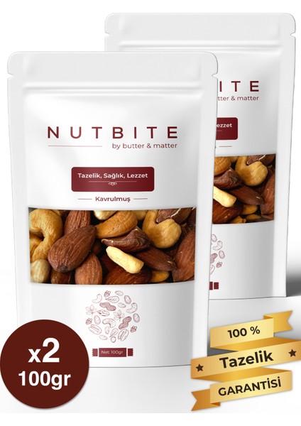 Nutbıte Çıtır Mix 200GR - %100 Doğal Atıştırmalık - Fırınlanmış Kaju, Badem, Fındık