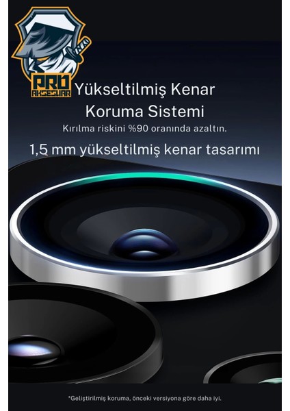 Samsung Galaxy S25 Ultra Kamera Lens Koruyucu, 9H Temperli Parlak Kamera Koruma Metal Kılıf Dostu cl-07 fiyatları