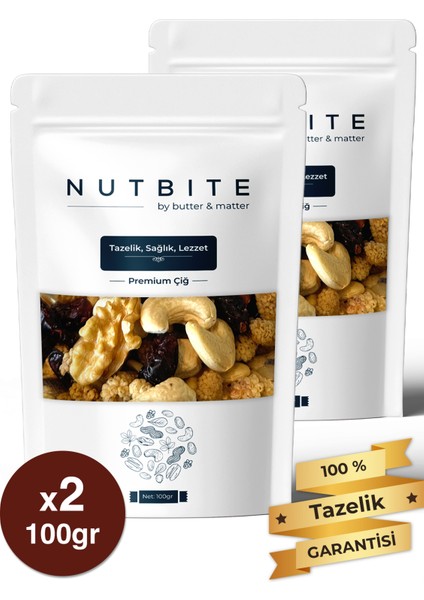 Nutbıte Enerji Mix 200GR - %100 Doğal - Çiğ Kaju, Turna Yemişi, Çiğ Badem, Dut Kurusu, Ceviz Içi