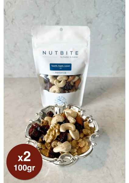 Nutbıte Enerji Mix 200GR - %100 Doğal - Çiğ Kaju, Turna Yemişi, Çiğ Badem, Dut Kurusu, Ceviz Içi