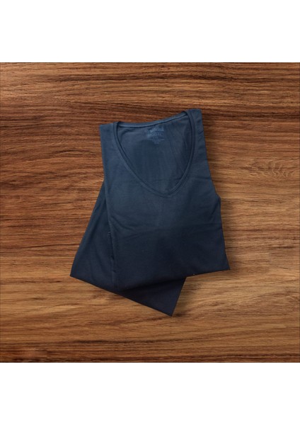 Tişört 2'li ekonomik paket V yaka pamuklu cotton siyah slim fit yumuşak nefes alabilen modal VS1-3L
