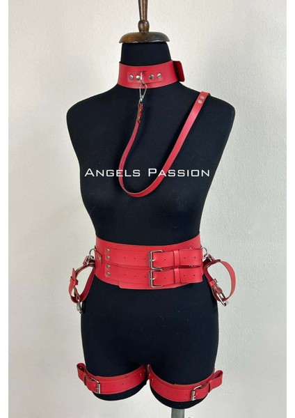 Mlvx Kelepçeli Şık Deri Harness Takım, Kadın Giyim - 869 Blsm