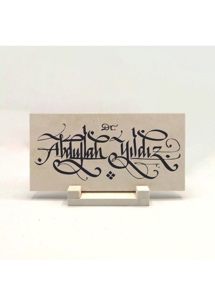 Kişiye Özel Hediyelik Hat Yazılı Kaligrafi Doğaltaş Masaüstü ISIMLIK10CM x 20CM fiyatları
