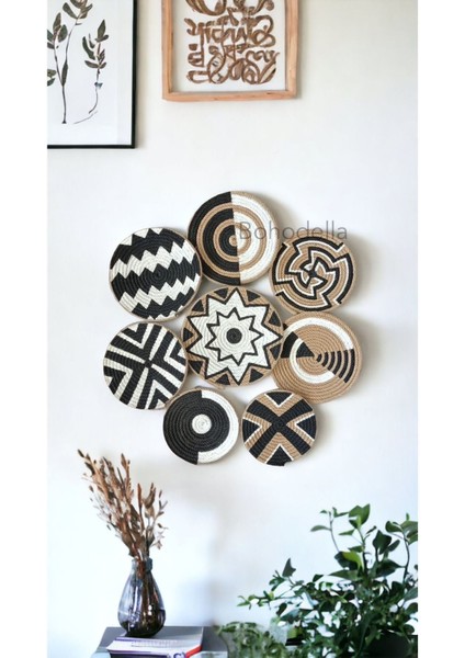 Hasır Duvar Tabağı Seti 8’li Afrikan Duvar Sepeti fiyatları