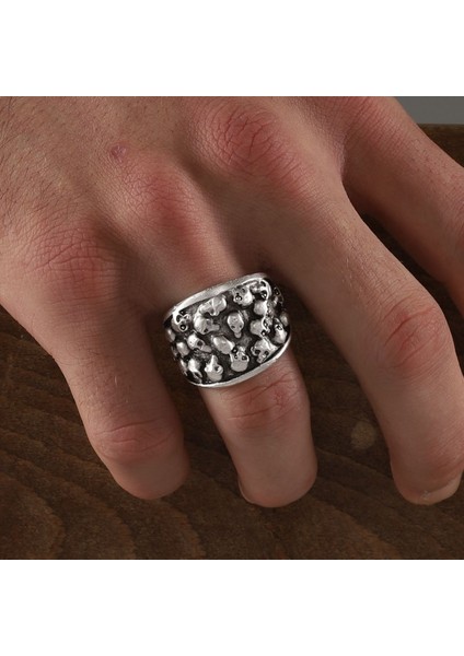 Sılver Plated Skull Rıng
