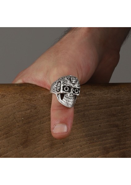 Silver Plated Skull Ring