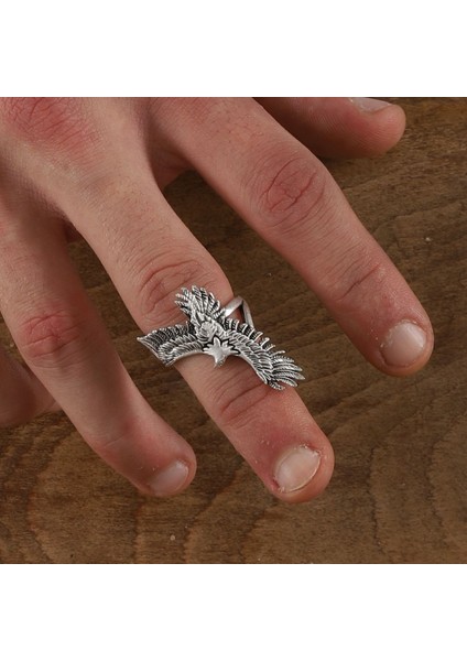Silver Plated Eagle Ring