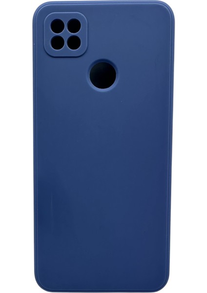 Xiaomi Redmi 9c Uyumlu Koyu Mavi Lansman Içi Kadife Silikon Kılıf