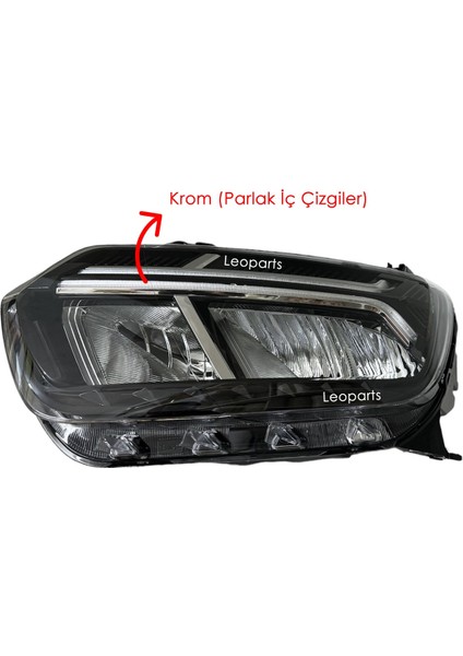 Dacia Duster Far Lambası Sol (Iç Çizgiler Krom) 2021-2024 260602287R