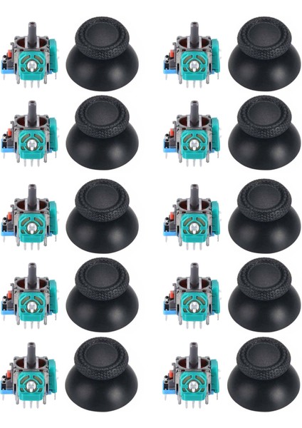 Ps5 Analog Motor ve Topuz Seti 10+10 Playstation 5 Tamir Ps5 Motor Kol Tamir Seti Yedek Parça