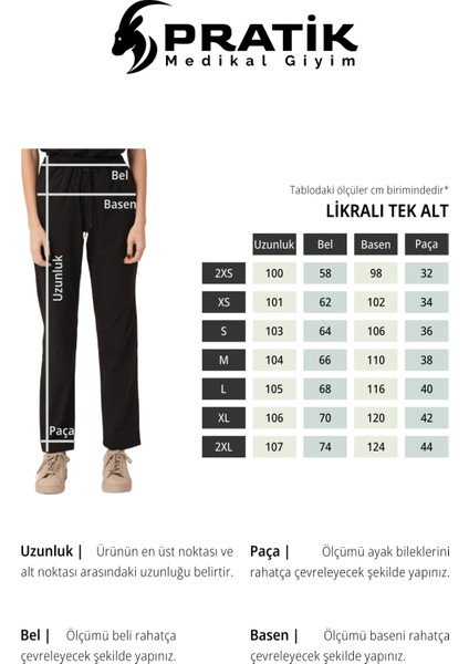 Lacivert Likralı Tek Alt Doktor Hemşire Forması indirimleri