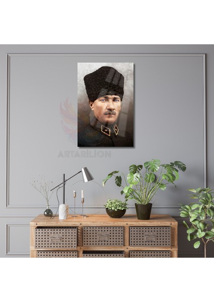Atatürk Portresi Kırılmaz Cam Tablo Atatürk Temalı Duvar Dekoru Ev Ofis Dekoru Dijital Baskı fiyatları