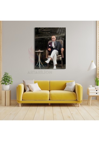 Kırılmaz Cam Tablo Atatürk Portresi Duvar Tablosu Atatürk Temalı Tablo Ev Dekoru