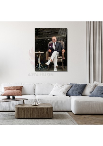 Kırılmaz Cam Tablo Atatürk Portresi Duvar Tablosu Atatürk Temalı Tablo Ev Dekoru
