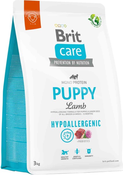 Brit Care Mono Protein Puppy Lamb 3kg Hypoallergenıc Brit Hipoalerjenik Kuzu Etli Yavru Köpek Mama