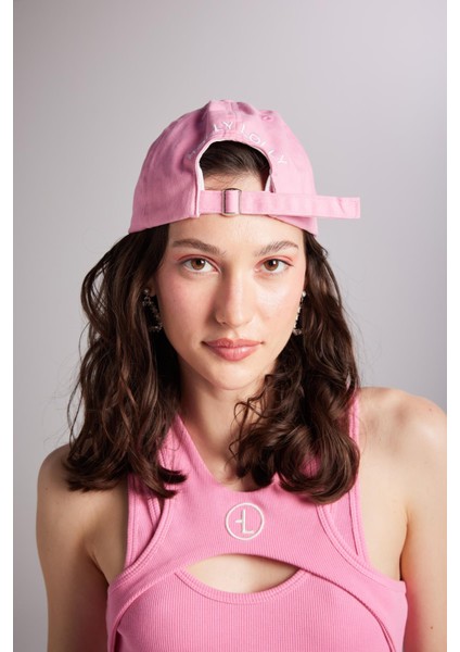 Logo Nakışlı Holly Cap Şapka Pembe