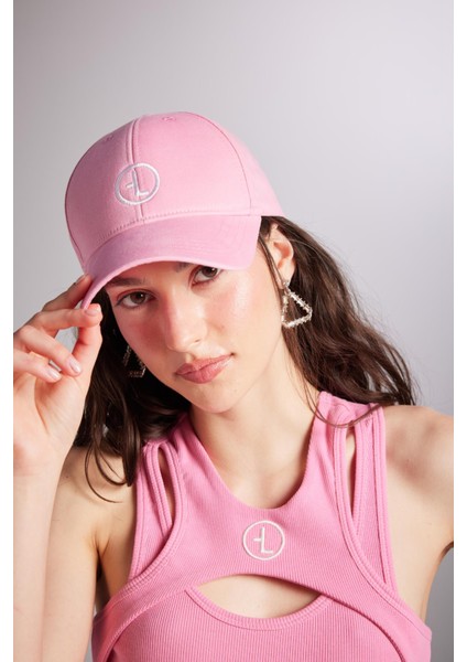 Logo Nakışlı Holly Cap Şapka Pembe