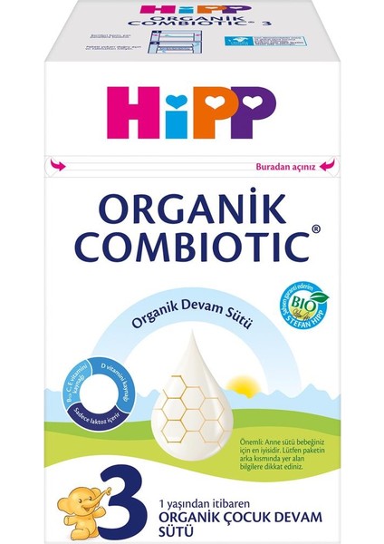 Hipp 3 Organik Combiotic Bebek Sütü 800 gr