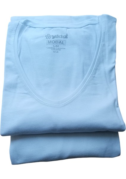 Tişört pamuklu cotton modal V yaka beyaz ekstra esnek slim fit yumuşak unisex VB1-3XL fiyatları