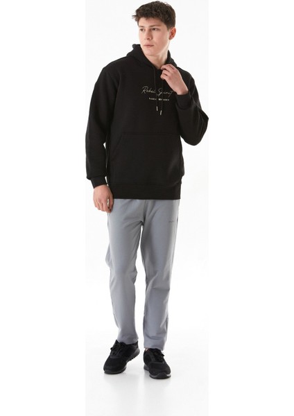 3 Iplik Yazı Baskılı Kapüşonlu Sweatshirt fiyatları