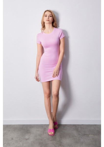 Basic Bisiklet Yaka Elbise