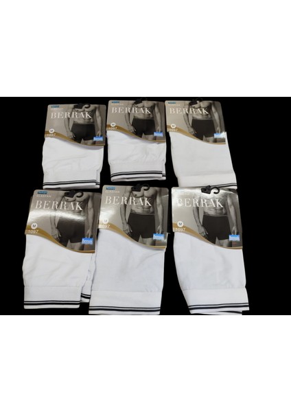 Erkek boxer 6'lı ekonomik paket pamuklu cotton modal slim fit yumuşak esnek nefes alabilen penye kumaş BBE6-4M