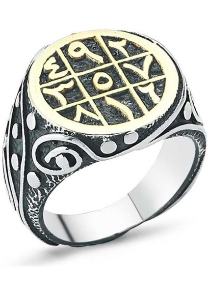 Gümüş Ebced Erkek Yüzük