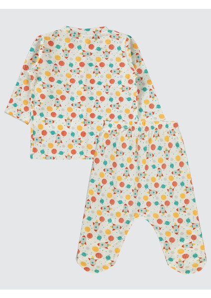 Erkek Bebek Pijama Takımı 1-6 Ay Ekru fiyatları