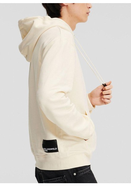 Jeans Kapüşon Yaka Krem Erkek Sweatshırt 240D1809_KLJ Regular Logo Hoodıe fiyatları