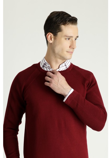 Bisiklet Yaka Slim Fit Dar Kesim Pamuklu Triko Kazak fiyatları