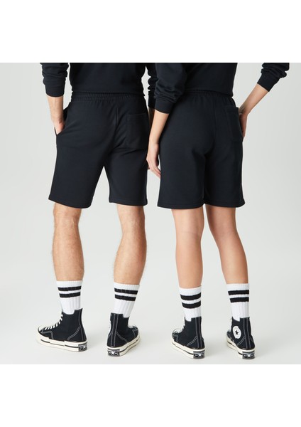 Go-To Embroidered Star Chevron Fleece Unisex Siyah Şort fiyatları