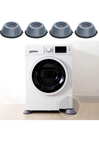 Çamaşır Makinesi Sarsıntı Titreşim Ses Önleyici Kaydırmaz Ayak 4lü Set