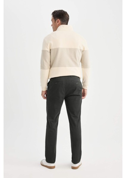 Regular Fit Normal Kesim Yazlık Düz Paça Chino Kanvas Pantolon D7349AX25SP
