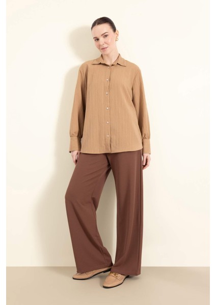 Regular Fit Basic Düz Uzun Kollu Gömlek Tunik E1628AX25SP fiyatları