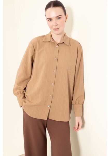 Regular Fit Basic Düz Uzun Kollu Gömlek Tunik E1628AX25SP modelleri