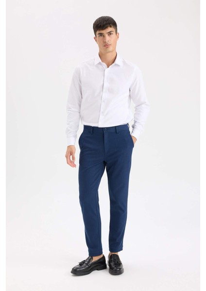 Tailored Fit Normal Kesim Düz Paça Her Yöne Esneyen Yazlık Kumaş Pantolon C7508AX25SP