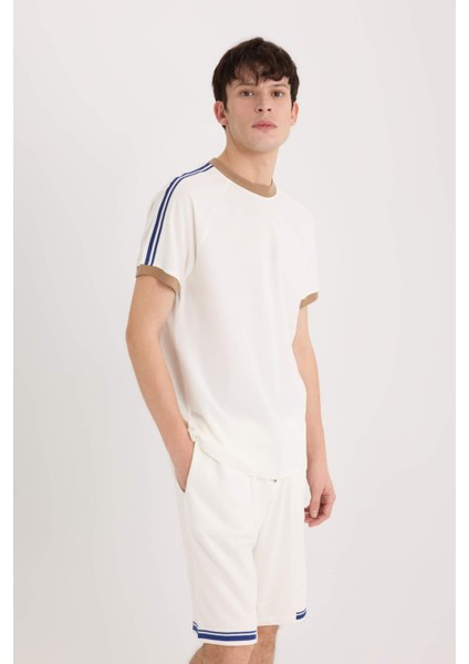 %100 Pamuk Regular Fit Bisiklet Yaka Kısa Kollu Pike Tişört C2563AX25SP modelleri