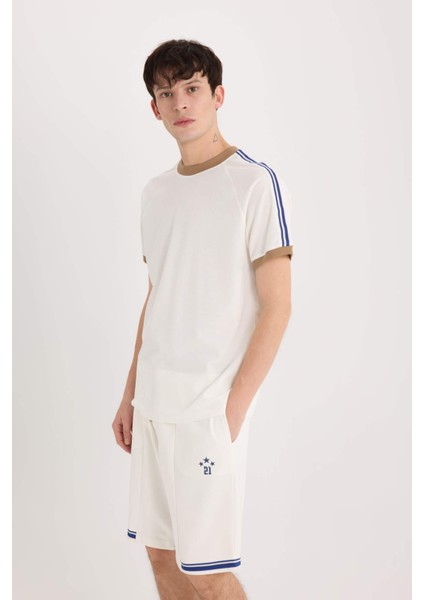 %100 Pamuk Regular Fit Bisiklet Yaka Kısa Kollu Pike Tişört C2563AX25SP fırsatları