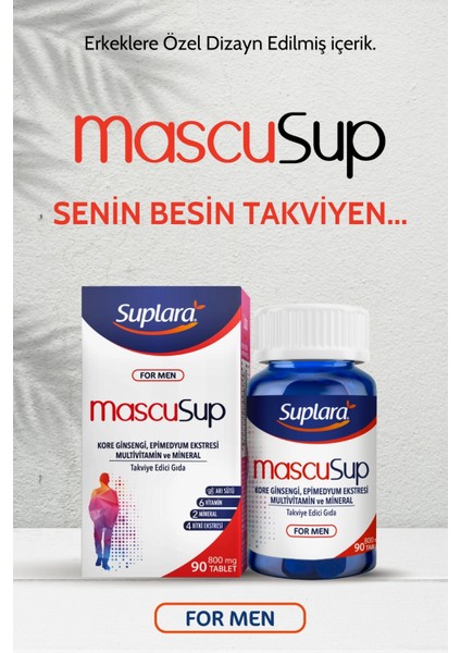 Mascusup For Men Multivitamin ve Mineral Takviye Edici Gıda