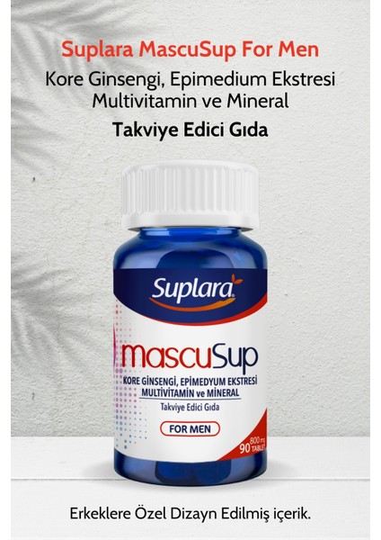 Mascusup For Men Multivitamin ve Mineral Takviye Edici Gıda
