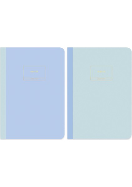 Limited Edition Terzi Dikiş 2'li Defter Seti Pastel Mavi 17X25