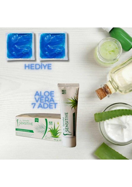 Sensitive Aloe Vera Florürsüz Diş Macunu 90G 7 Adet Buz Jeli Hediyeli
